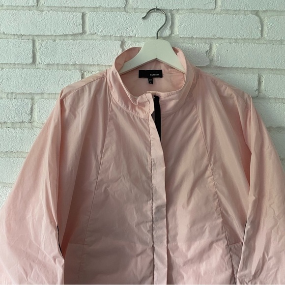 Sun Kim Boston Jacket Pink Lightweight Packable ME504 Women’s Size Large - Picture 2 of 11